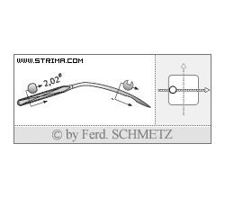 Strojové jehly pro průmyslové šicí stroje Schmetz 251 LG 75