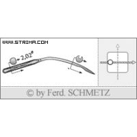 Strojové jehly pro průmyslové šicí stroje Schmetz 251 LG 100