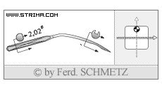 Strojové jehly pro průmyslové šicí stroje Schmetz 251 SES 65