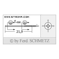 Strojové jehly pro průmyslové šicí stroje Schmetz 292 A 100