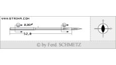 Strojové jehly pro průmyslové šicí stroje Schmetz 328 S 160