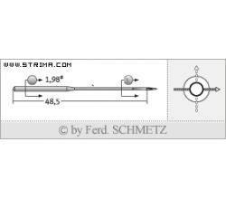 Strojové jehly pro průmyslové šicí stroje Schmetz 332 LGH KSP 90