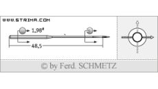 Strojové jehly pro průmyslové šicí stroje Schmetz 332 LGH KSP 100