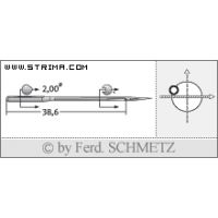 Strojové jehly pro průmyslové šicí stroje Schmetz 3550120