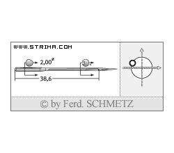 Strojové jehly pro průmyslové šicí stroje Schmetz 3550120