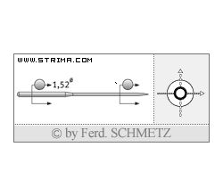 Strojové jehly pro průmyslové šicí stroje Schmetz 36211 75