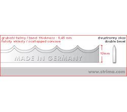 Nůž do pásové pily 3760x10x0,45mm concave BS