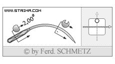 Strojové jehly pro průmyslové šicí stroje Schmetz 4117 90