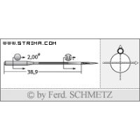Strojové jehly pro průmyslové šicí stroje Schmetz 470 KA 120