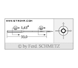 Strojové jehly pro průmyslové šicí stroje Schmetz 501 (SC) 80