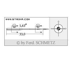 Strojové jehly pro průmyslové šicí stroje Schmetz 501 SES 110