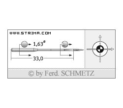 Strojové jehly pro průmyslové šicí stroje Schmetz 501 SUK 90