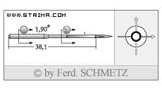 Strojové jehly pro průmyslové šicí stroje Schmetz 505 LG 130