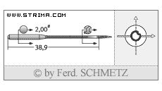 Strojové jehly pro průmyslové šicí stroje Schmetz 5463-35 80