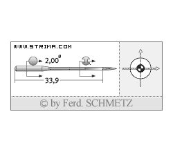 Strojové jehly pro průmyslové šicí stroje Schmetz 558 SES 120