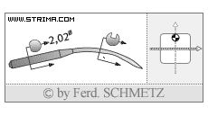 Strojové jehly pro průmyslové šicí stroje Schmetz 60 M 90