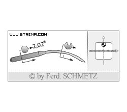 Strojové jehly pro průmyslové šicí stroje Schmetz 60 M 90