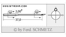 Strojové jehly pro průmyslové šicí stroje Schmetz 660 80