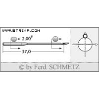 Strojové jehly pro průmyslové šicí stroje Schmetz 660 90