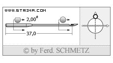 Strojové jehly pro průmyslové šicí stroje Schmetz 660120