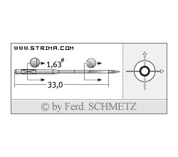 Strojové jehly pro průmyslové šicí stroje Schmetz 750 (SC) 80