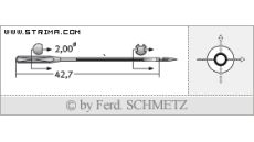 Strojové jehly pro průmyslové šicí stroje Schmetz 780 C 90