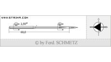 Strojové jehly pro průmyslové šicí stroje Schmetz 794 D 160