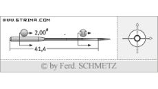 Strojové jehly pro průmyslové šicí stroje Schmetz 933 90
