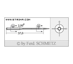 Strojové jehly pro průmyslové šicí stroje Schmetz 934 SPI 110