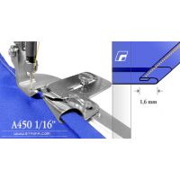 Zakladač s podvinutím pro šicí stroje A450 1/16