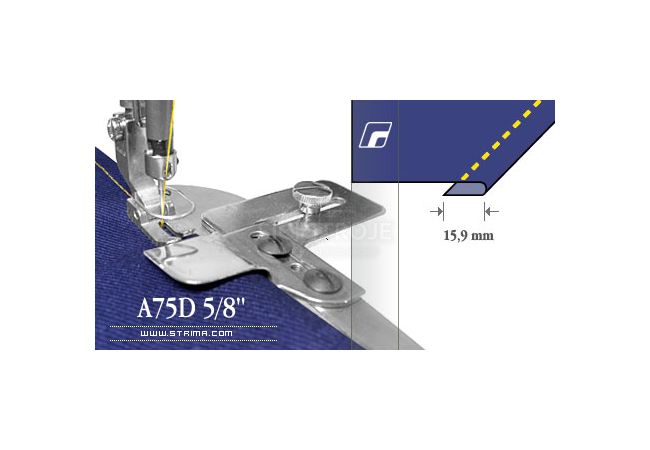 Zakladač s podvinutím pro šicí stroje A75D 5/8