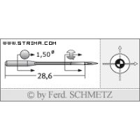 Strojové jehly pro průmyslové šicí stroje Schmetz B-26 SUK 80