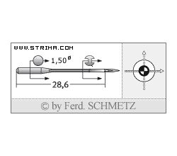 Strojové jehly pro průmyslové šicí stroje Schmetz B-26 SUK 80