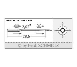 Strojové jehly pro průmyslové overlocky Schmetz B-27 65