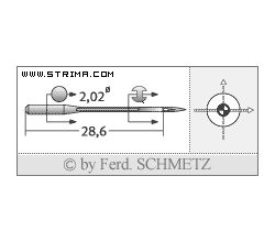 Strojové jehly pro průmyslové overlocky Schmetz B-27 SES 60