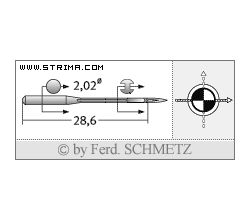 Strojové jehly pro průmyslové overlocky Schmetz B-27 SKF 65
