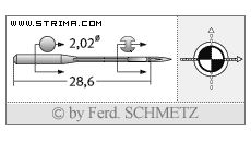 Strojové jehly pro průmyslové overlocky Schmetz B-27 SKF 70