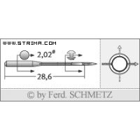 Strojové jehly pro průmyslové overlocky Schmetz B-27 SKL 70