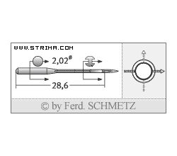 Strojové jehly pro průmyslové overlocky Schmetz B-27 SKL 70