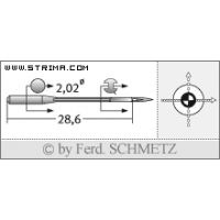 Strojové jehly pro průmyslové overlocky Schmetz B-27 SUK 60