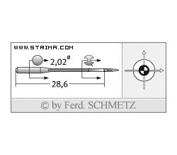 Strojové jehly pro průmyslové overlocky Schmetz B-27 SUK 60