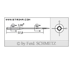 Strojové jehly pro průmyslové šicí stroje Schmetz B-67 70