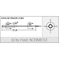 Strojové jehly pro průmyslové šicí stroje Schmetz B-67 90