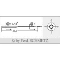 Strojové jehly pro průmyslové šicí stroje Schmetz B-1014 90
