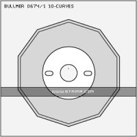 Kruhový nůž 10-hranný 100x10mm BULLMER 0674/1 ROUND BS