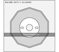 Kruhový nůž 10-hranný 100x10mm BULLMER 0674/1 ROUND BS