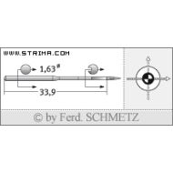 Strojové jehly pro průmyslové vyšívací stroje Schmetz DBXK5 SUK 65