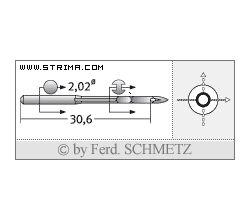 Strojové jehly pro průmyslové šicí stroje Schmetz DMX5 160