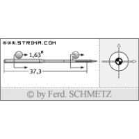 Strojové jehly pro průmyslové šicí stroje Schmetz DVX57 SES 70