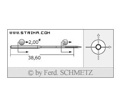 Strojové jehly pro průmyslové šicí stroje Schmetz DVX57 SPI 70